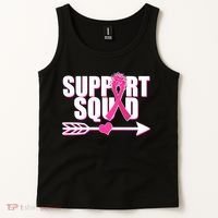 Support Squad Breast Cancer Awareness Pink Ribbon Tank Top thumb 2