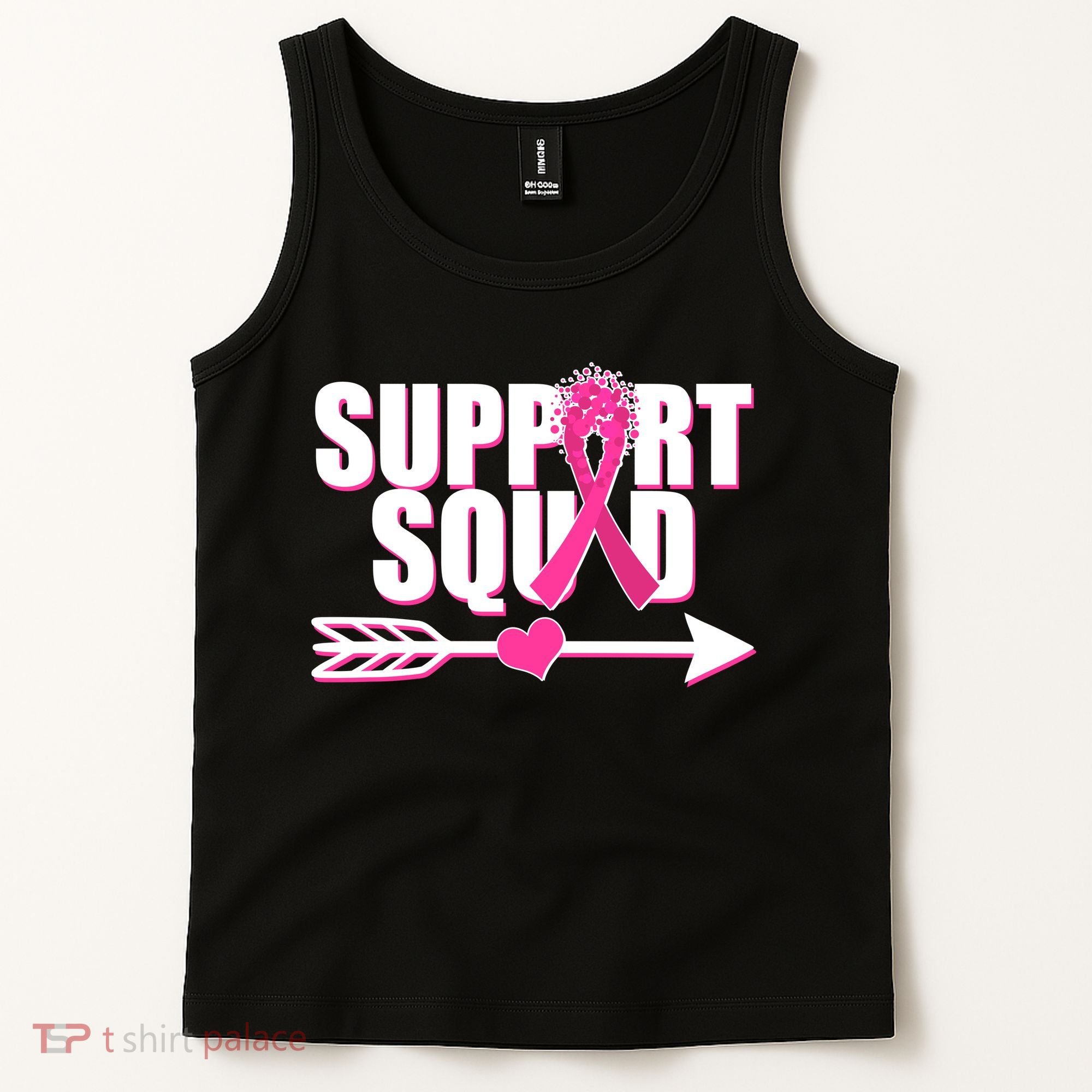 Support Squad Breast Cancer Awareness Pink Ribbon Tank Top