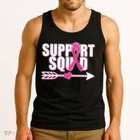 Support Squad Breast Cancer Awareness Pink Ribbon Tank Top thumb 3