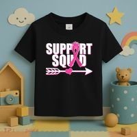 Support Squad Breast Cancer Awareness Pink Ribbon Toddler T-Shirt thumb 3