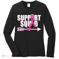 Support Squad Breast Cancer Awareness Pink Ribbon Women's Long Sleeve Shirt thumb 0