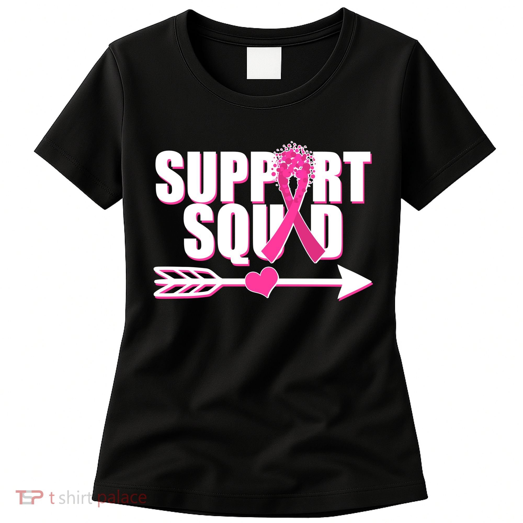 Support Squad Breast Cancer Awareness Pink Ribbon Women's T-Shirt