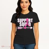 Support Squad Breast Cancer Awareness Pink Ribbon Women's T-Shirt thumb 4
