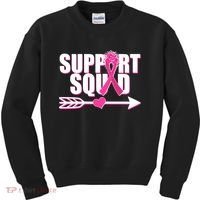 Support Squad Breast Cancer Awareness Pink Ribbon Kids Sweatshirt thumb 0