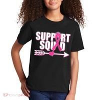 Support Squad Breast Cancer Awareness Pink Ribbon Kids T-Shirt thumb 2