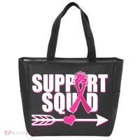 Support Squad Breast Cancer Awareness Pink Ribbon Tote Bag thumb 0