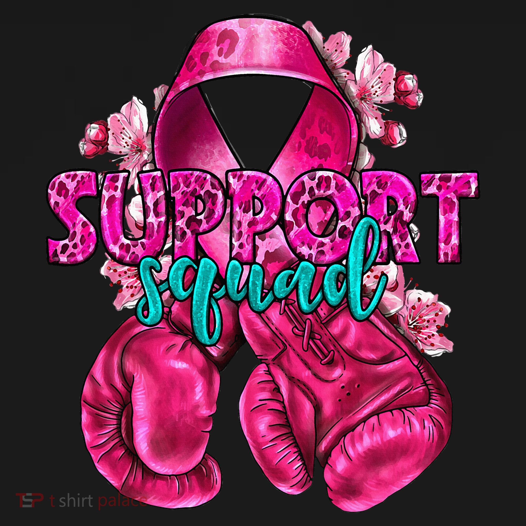 Support Squad Breast Cancer Awareness Boxing Gloves USA-Made Doggie Bandana