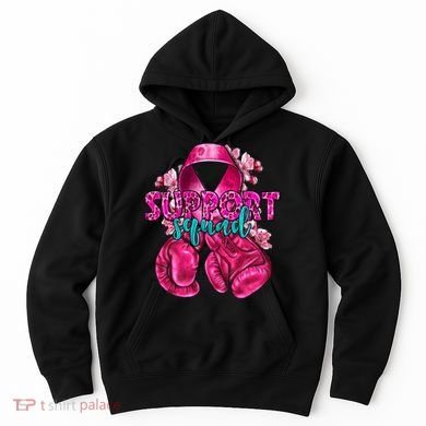 Support Squad Breast Cancer Awareness Boxing Gloves Hoodie