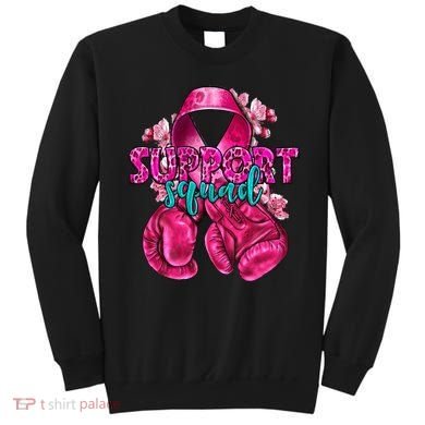 Support Squad Breast Cancer Awareness Boxing Gloves Sweatshirt