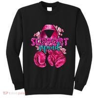 Support Squad Breast Cancer Awareness Boxing Gloves Sweatshirt thumb 0