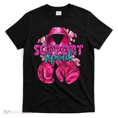 Support Squad Breast Cancer Awareness Boxing Gloves T-Shirt