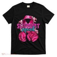 Support Squad Breast Cancer Awareness Boxing Gloves T-Shirt thumb 0
