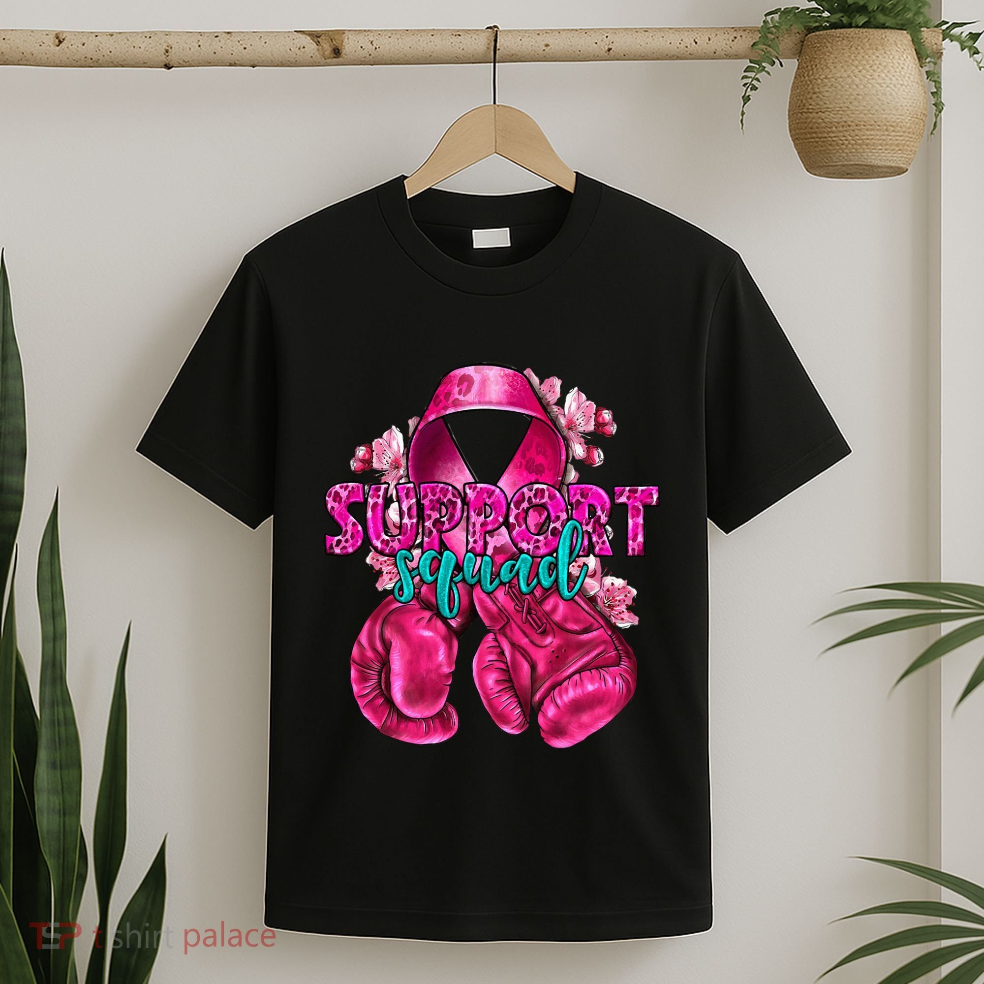 Support Squad Breast Cancer Awareness Boxing Gloves T-Shirt