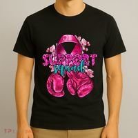 Support Squad Breast Cancer Awareness Boxing Gloves T-Shirt thumb 3