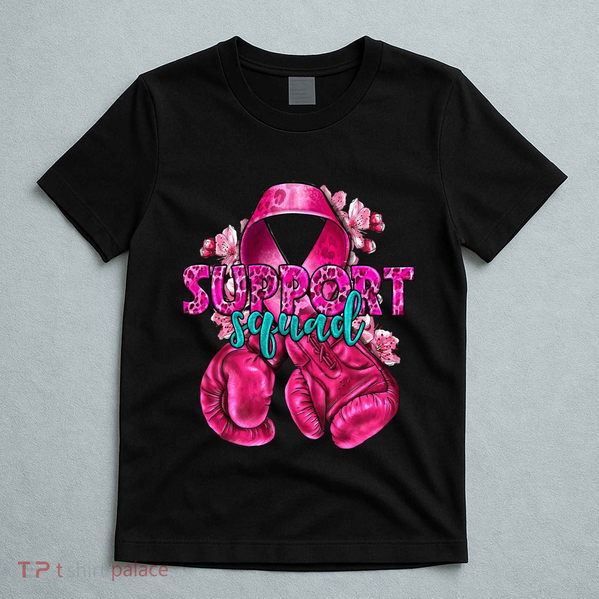 Support Squad Breast Cancer Awareness Boxing Gloves T-Shirt