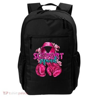 Support Squad Breast Cancer Awareness Boxing Gloves Backpack