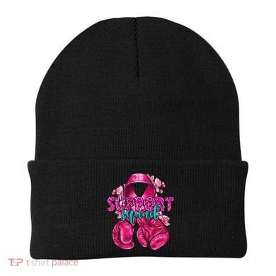Support Squad Breast Cancer Awareness Boxing Gloves Beanie
