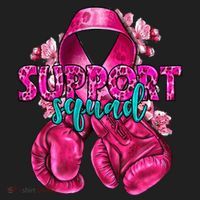 Support Squad Breast Cancer Awareness Boxing Gloves Beanie thumb 2