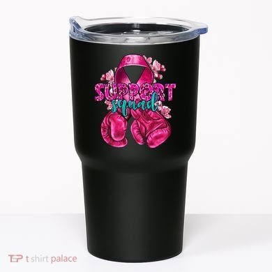 Support Squad Breast Cancer Awareness Boxing Gloves Tumbler