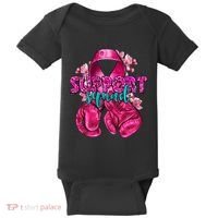 Support Squad Breast Cancer Awareness Boxing Gloves Baby Bodysuit thumb 0