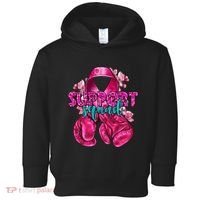 Support Squad Breast Cancer Awareness Boxing Gloves Toddler Hoodie thumb 0