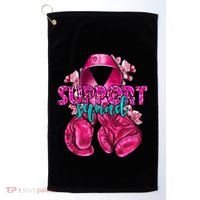 Support Squad Breast Cancer Awareness Boxing Gloves Golf Towel thumb 0
