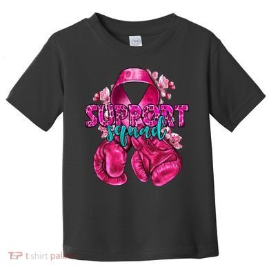 Support Squad Breast Cancer Awareness Boxing Gloves Toddler T-Shirt