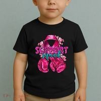 Support Squad Breast Cancer Awareness Boxing Gloves Toddler T-Shirt thumb 2