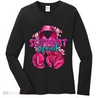 Support Squad Breast Cancer Awareness Boxing Gloves Women's Long Sleeve Shirt thumb 0