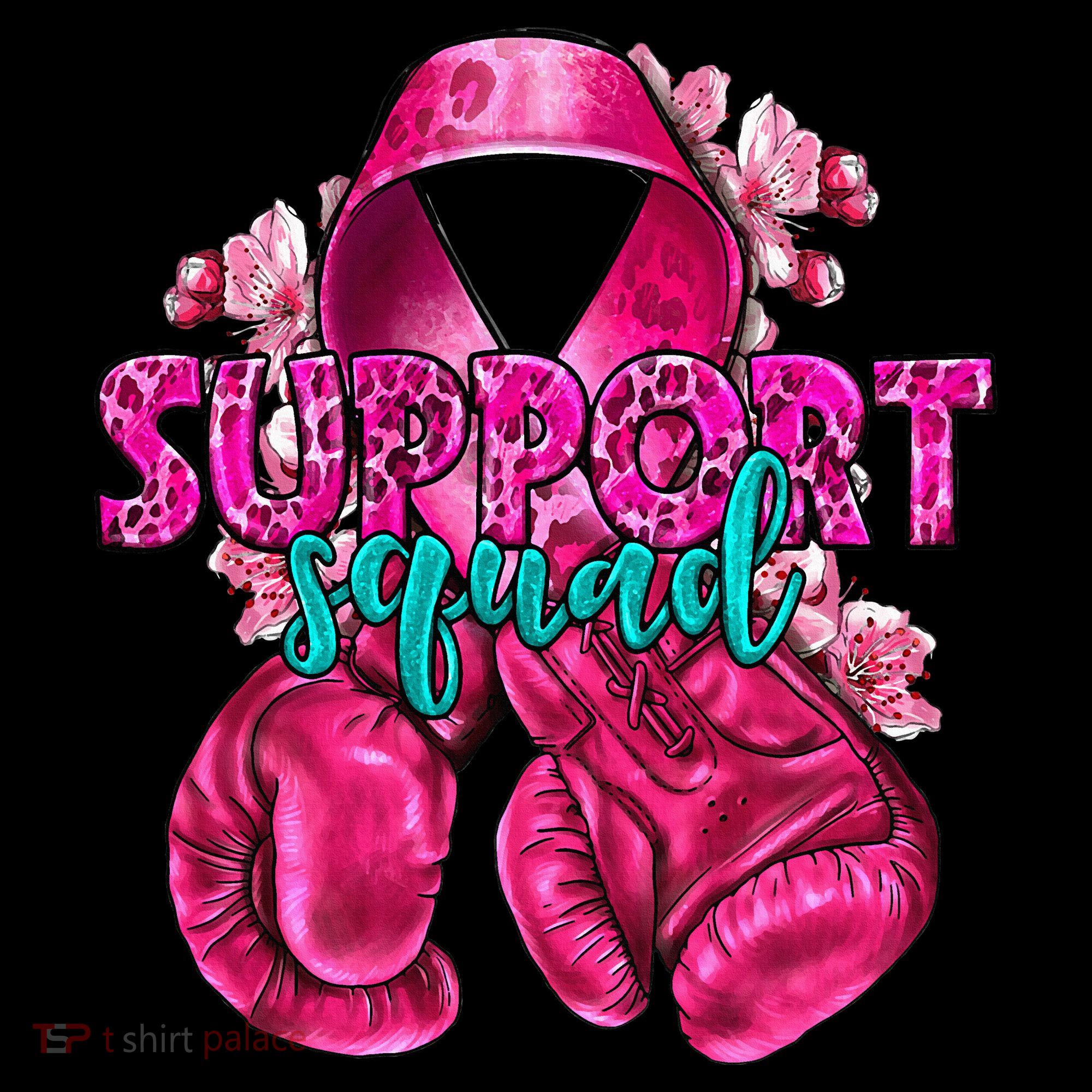 Support Squad Breast Cancer Awareness Boxing Gloves Women's T-Shirt