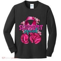 Support Squad Breast Cancer Awareness Boxing Gloves Kids Long Sleeve Shirt thumb 0