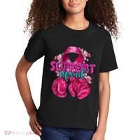Support Squad Breast Cancer Awareness Boxing Gloves Kids T-Shirt thumb 2