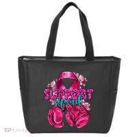 Support Squad Breast Cancer Awareness Boxing Gloves Tote Bag thumb 0