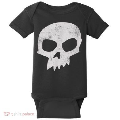 Sid Skull Black Baby Bodysuit