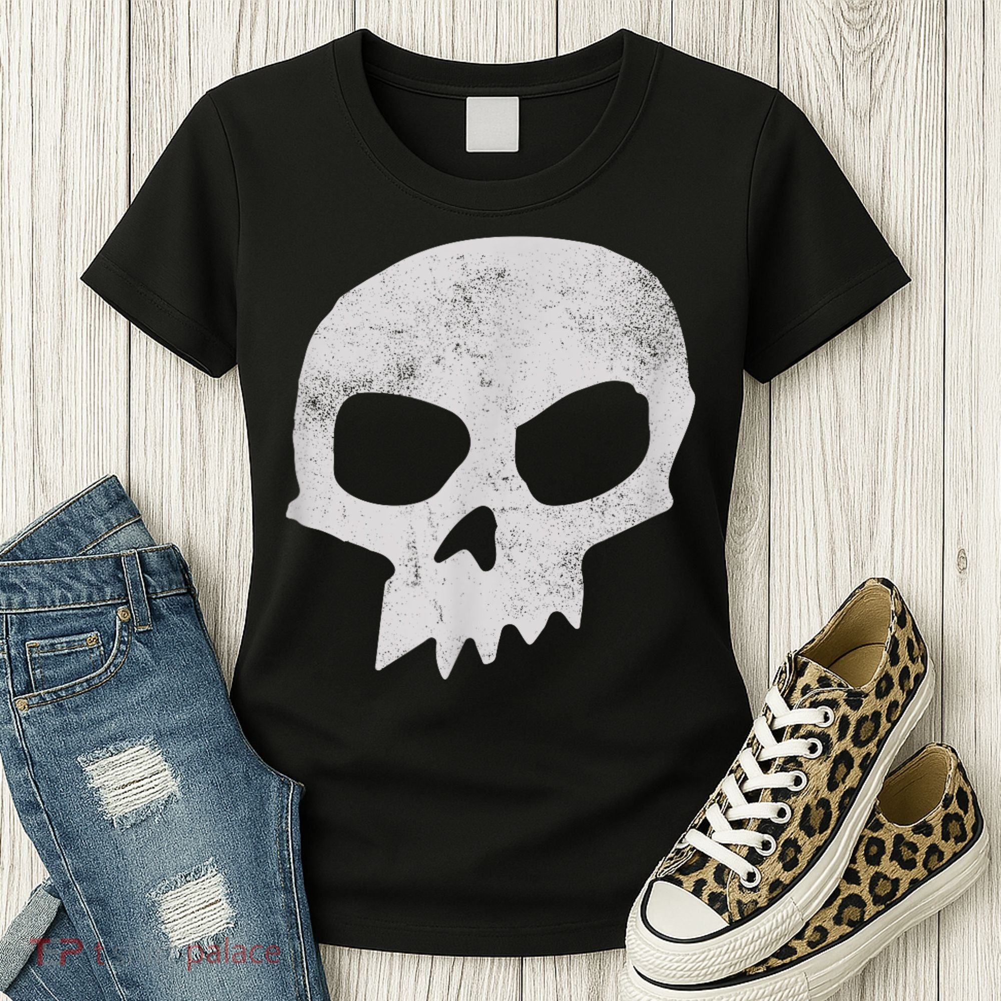Sid Skull Black Women's T-Shirt