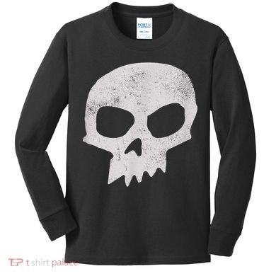 Sid Skull Black Kids Long Sleeve Shirt