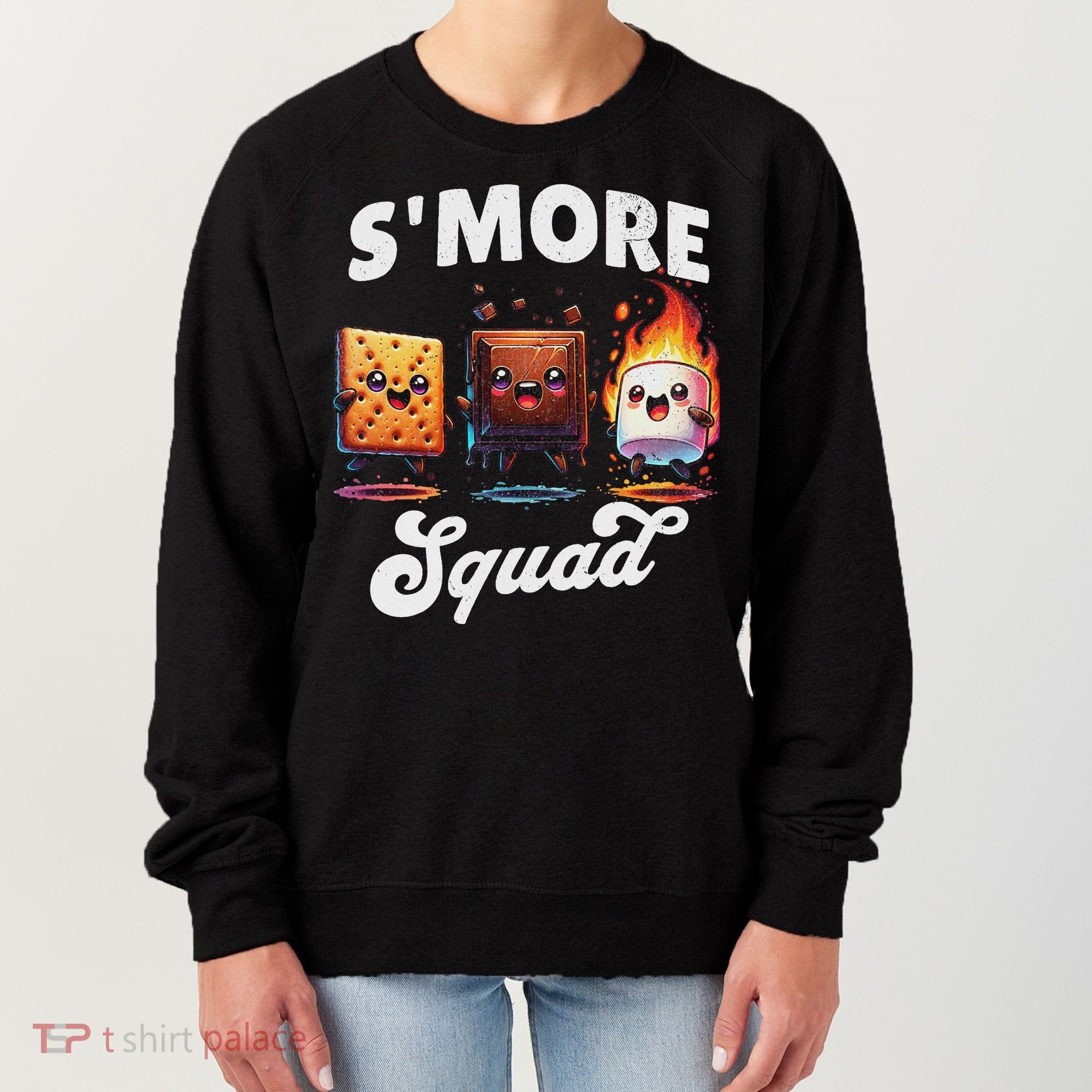 Smore Squad Camping Campfire Chocolate Marshmallow S'mores Women's Sweatshirt