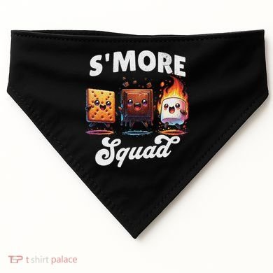Smore Squad Camping Campfire Chocolate Marshmallow S'mores USA-Made Doggie Bandana