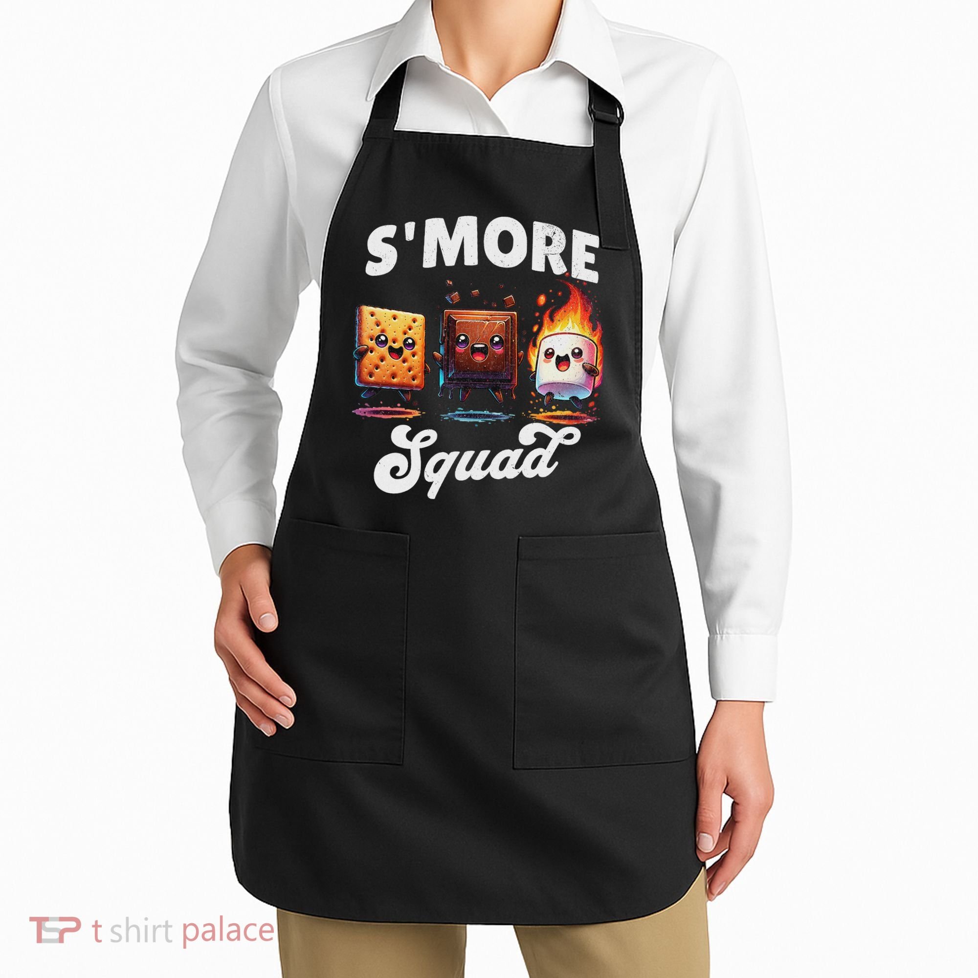 Smore Squad Camping Campfire Chocolate Marshmallow S'mores Apron