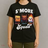 Smore Squad Camping Campfire Chocolate Marshmallow S'mores T-Shirt thumb 4