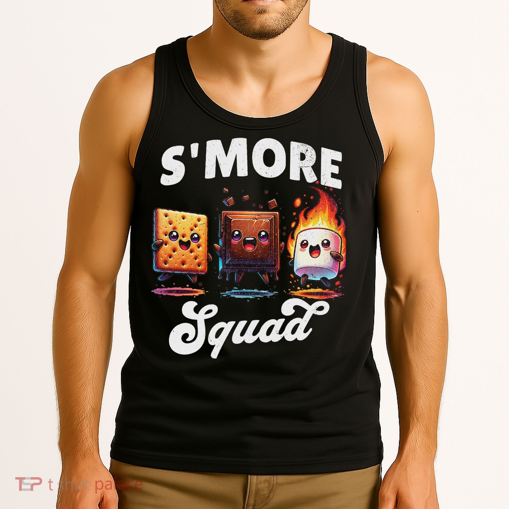 Smore Squad Camping Campfire Chocolate Marshmallow S'mores Tank Top