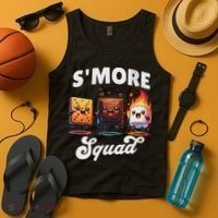 Smore Squad Camping Campfire Chocolate Marshmallow S'mores Tank Top thumb 4