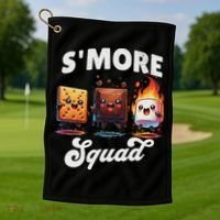 Smore Squad Camping Campfire Chocolate Marshmallow S'mores Golf Towel thumb 1