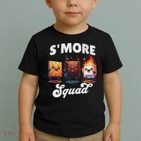 Smore Squad Camping Campfire Chocolate Marshmallow S'mores Toddler T-Shirt thumb 2