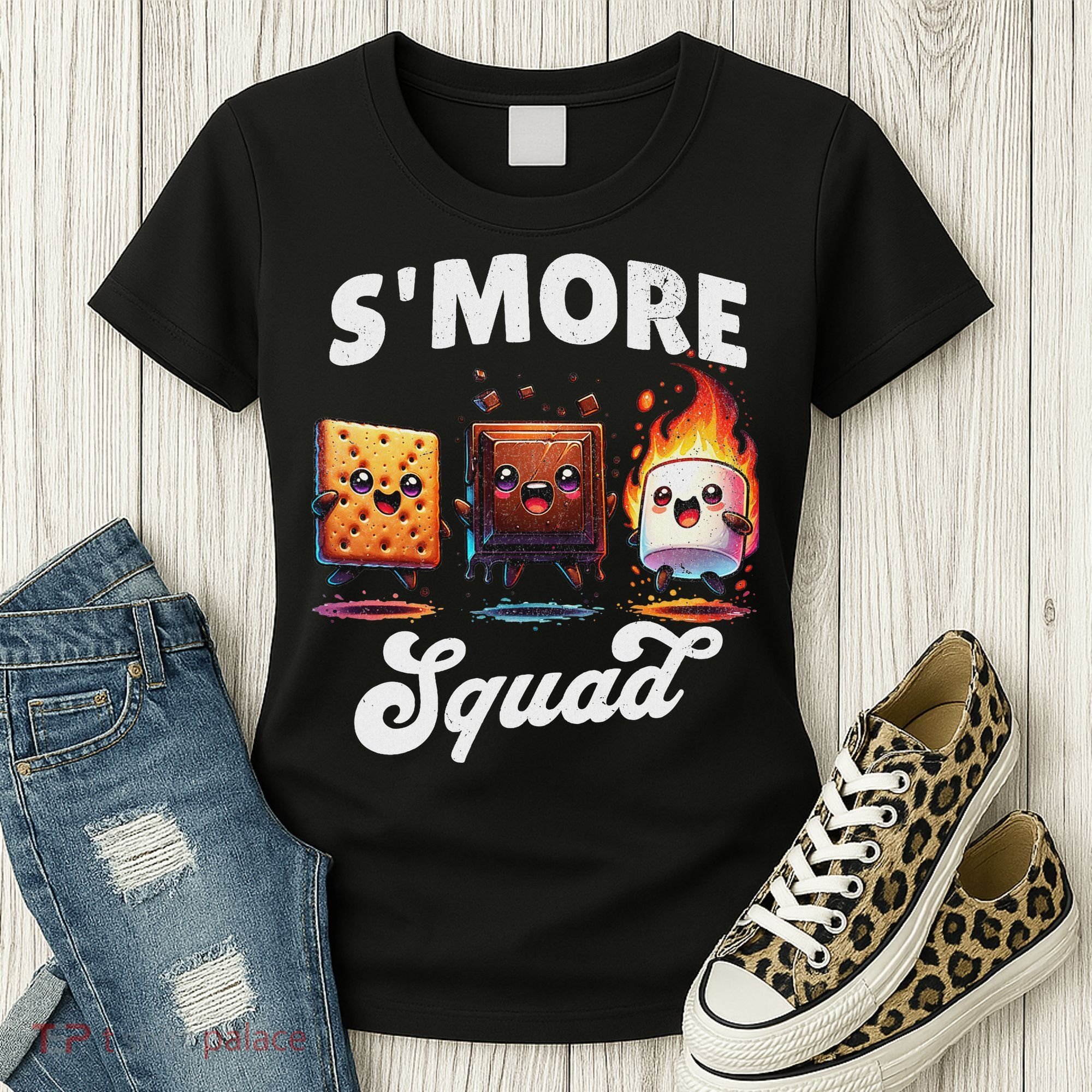 Smore Squad Camping Campfire Chocolate Marshmallow S'mores Women's T-Shirt
