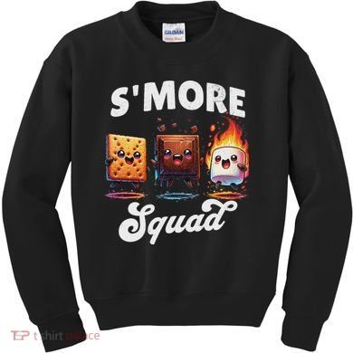 Smore Squad Camping Campfire Chocolate Marshmallow S'mores Kids Sweatshirt