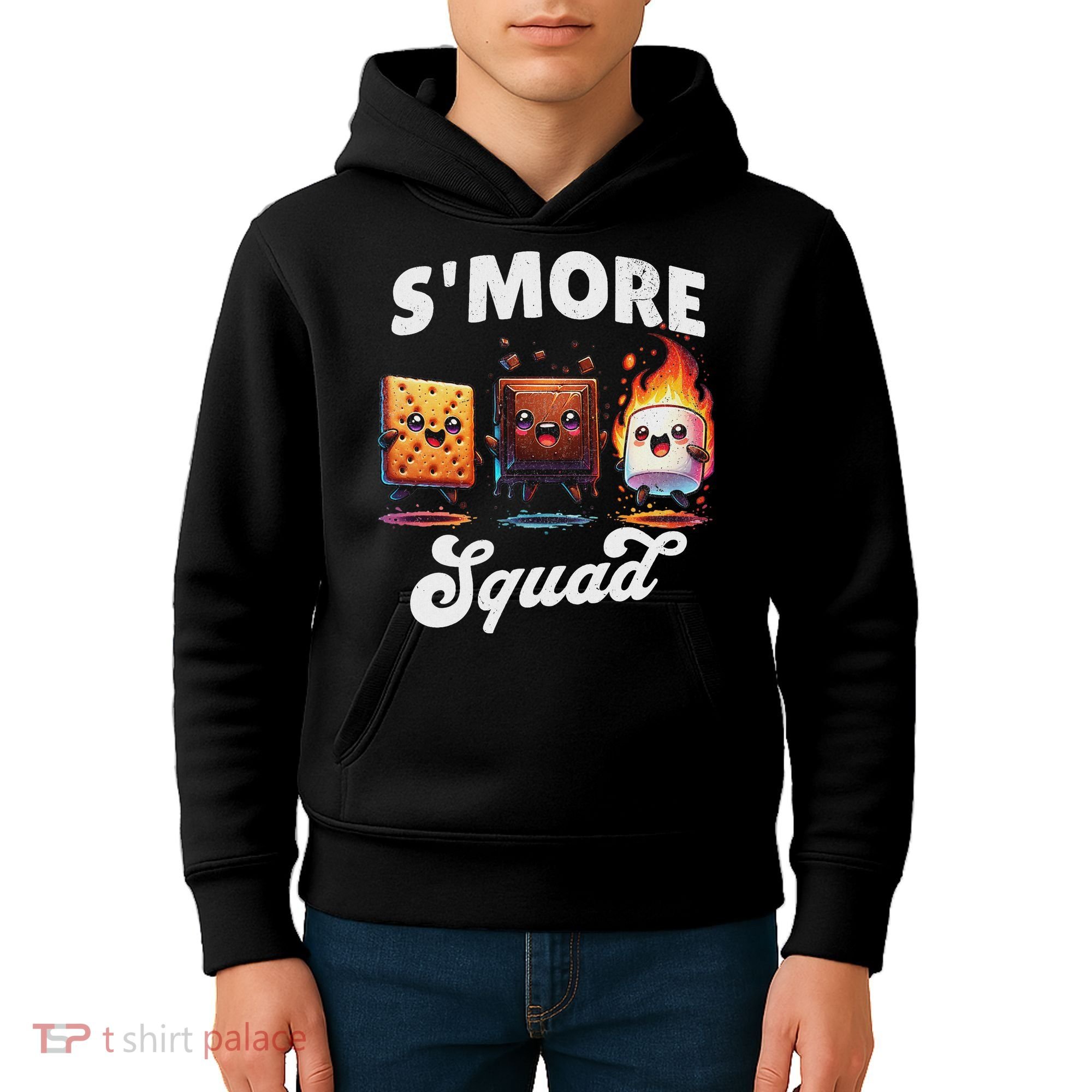 Smore Squad Camping Campfire Chocolate Marshmallow S'mores Kids Hoodie