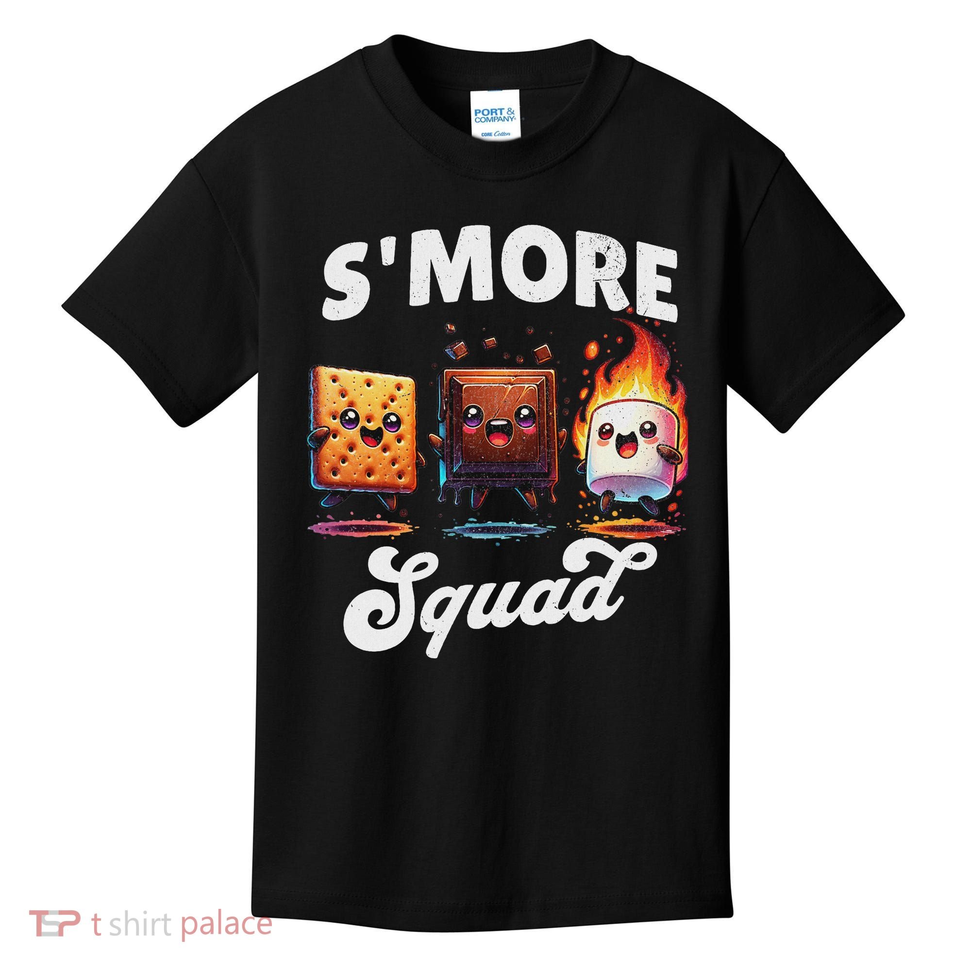 Smore Squad Camping Campfire Chocolate Marshmallow S'mores Kids T-Shirt