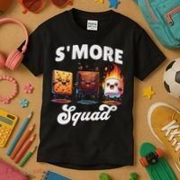 Smore Squad Camping Campfire Chocolate Marshmallow S'mores Kids T-Shirt thumb 3