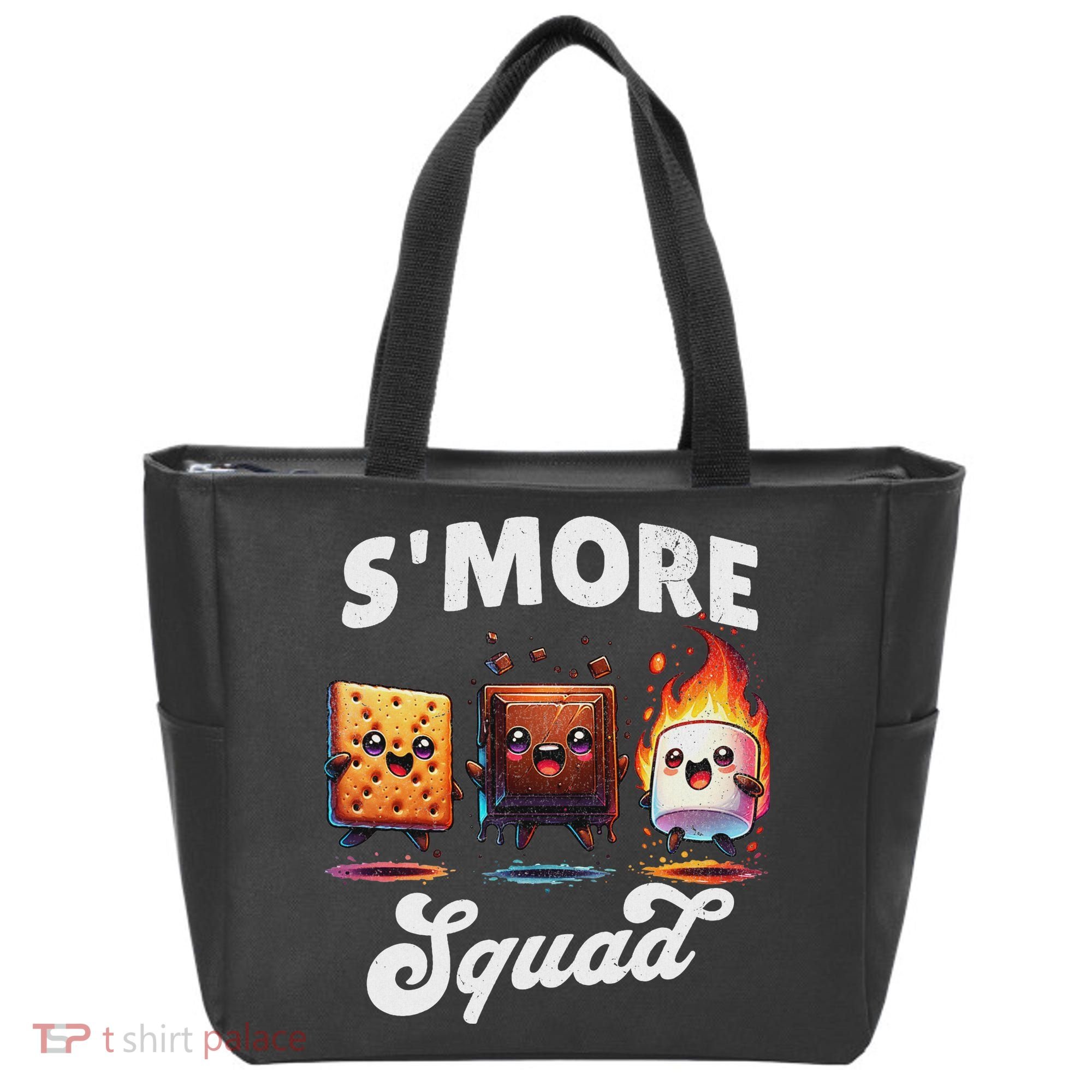 Smore Squad Camping Campfire Chocolate Marshmallow S'mores Tote Bag